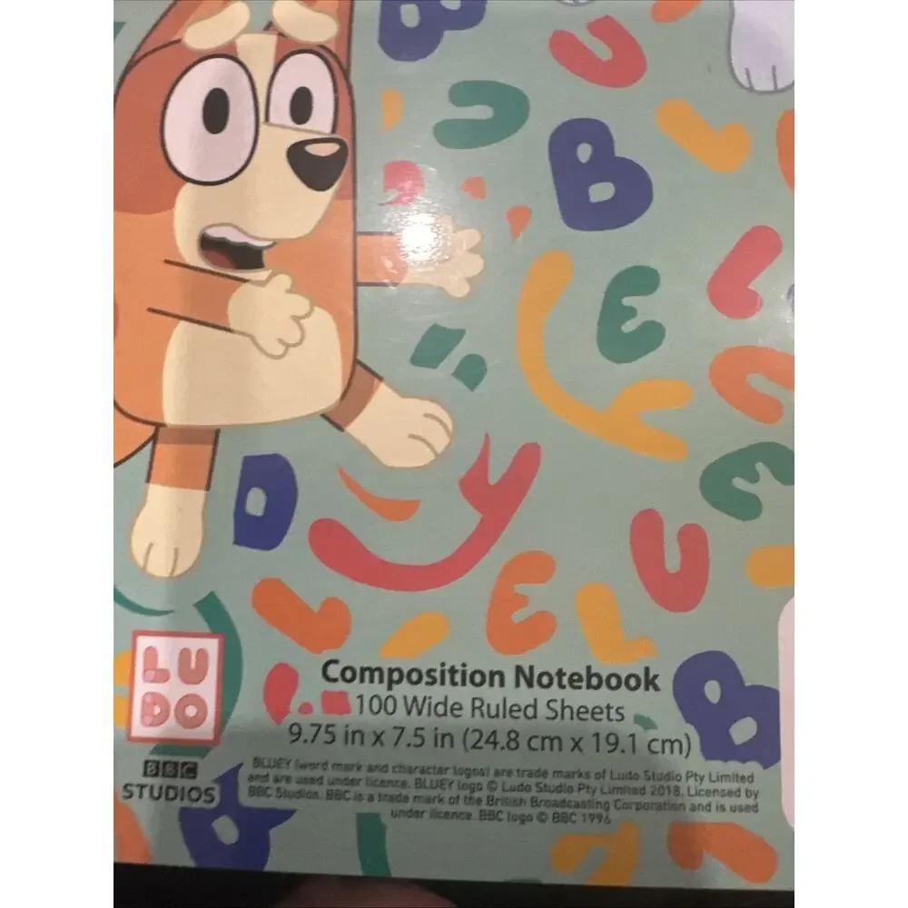 Lot Of 3 Bluey Composition Notebook Wide Ruled 100 Sheets 9.75 x 7.5 Journal
